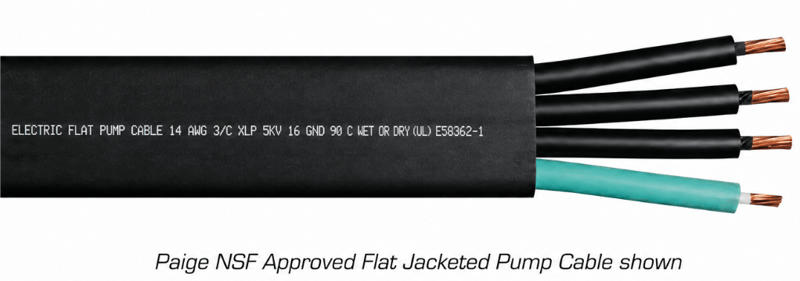 PaigeNSFApprovedFlatJacketedPumpCable